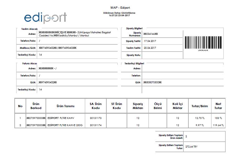 siparis pdf